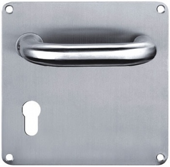 PL002 Stainless Steel Tube Lever Handle with Square Plate